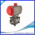 Female Thread 3pc pneumatic ball valve pneumatic actuator ball valve